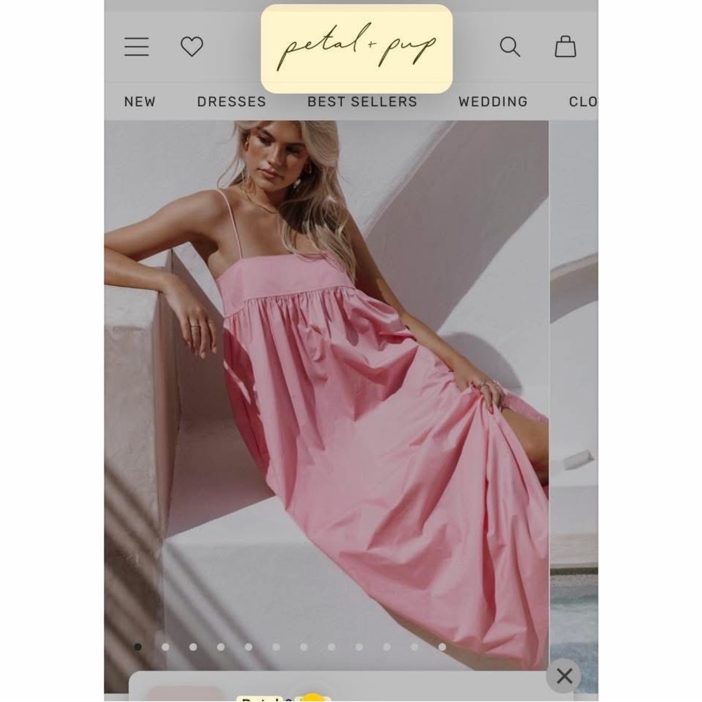 Petal & Pup Light Pink Spaghetti-Strap Maxi Sundress